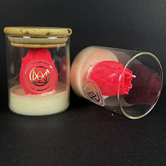 HomeLights Luxury Scented Candle, Natural Soy Wax, Home Fragrance Decor Gift, Velvet Rose & Oud, Medium Jar