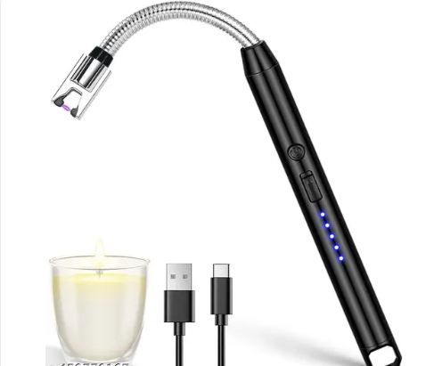 Electric Lighter, Candle Lighter Electric USB Rechargeable Lighter with Battery Display